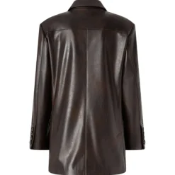 Pinko - Vintage Effect Eco-Leather Blazer - Brown - Jacket - Made in Italy - Luxury Exclusive Collection - Avvenice