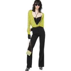 Pinko - Viscose Flare Trousers - Black - Trousers - Made in Italy - Luxury Exclusive Collection - Avvenice