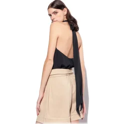 Pinko - Viscose Top with Ribbon - Black - Top - Made in Italy - Luxury Exclusive Collection - Avvenice
