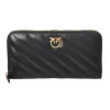 Pinko - Wallet Ryder v Quilt in Leather with Logo - Black - Bag - Made in Italy - Luxury Exclusive Collection - Avvenice