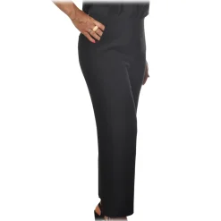 Pinko - Wide Leg Trousers Ciro6 Medium Waist - Black - Trousers - Made in Italy - Luxury Exclusive Collection - Avvenice