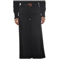 Pinko - Wide Leg Trousers Peggy 9 - Black - Trousers - Made in Italy - Luxury Exclusive Collection - Avvenice