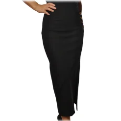 Pinko - Wrap Skirt Goffredo with Slit - Black - Skirt - Made in Italy - Luxury Exclusive Collection - Avvenice