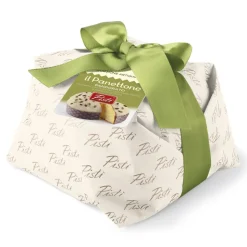 Pistì - Artisan Panettone Pandorato Covered with White Chocolate and Pistachio - Hand Wrapped Artisan Panettone - Avvenice