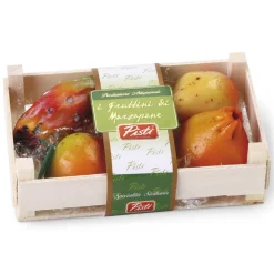 Pistì - Martorana Fruit - A Must of Sicilian Sweetness - Marzipan Fruits - In Wooden Box - Avvenice