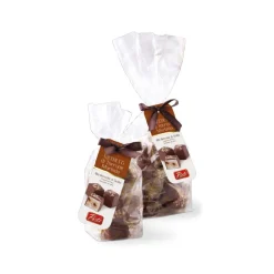 Pistì - Soft Nougat Chunks with Sicilian Hazelnuts Covered with Milk Chocolate - Fine Pastry in Envelope with Bow - 100 g - Avvenice