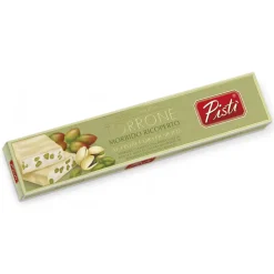 Pistì - Soft Nougat Steak with Sicilian Pistachio Covered with White Chocolate - Fine Pastry in Case - Avvenice
