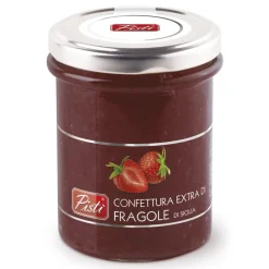 Pistì - Strawberries Extra Jam - Sicilian Jams and Marmelades - In Premium Glass Jar - Avvenice