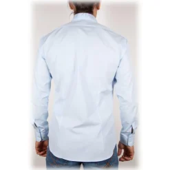 Poggianti 1985 - Blue Fantasy Shirt Italian Collar - Handmade in Italy - New Luxury Exclusive Collection - Avvenice