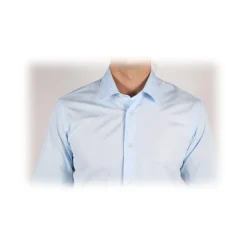 Poggianti 1985 - Blue Fantasy Shirt Italian Collar - Handmade in Italy - New Luxury Exclusive Collection - Avvenice