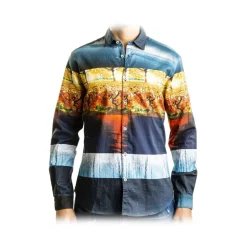 Poggianti 1985 - Camicia Fantasia Autunno Collo Italiano - Handmade in Italy - New Luxury Exclusive Collection - Avvenice