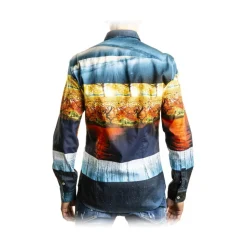 Poggianti 1985 - Camicia Fantasia Autunno Collo Italiano - Handmade in Italy - New Luxury Exclusive Collection - Avvenice