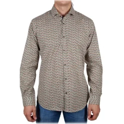 Poggianti 1985 - Fancy French Collar Shirt - Handmade in Italy - New Luxury Exclusive Collection - Avvenice