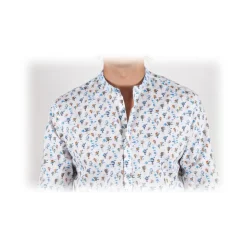 Poggianti 1985 - Fantasy Shirt Korean Collar - Handmade in Italy - New Luxury Exclusive Collection - Avvenice