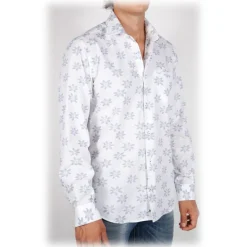 Poggianti 1985 - Fil Coupe Shirt with Pocket - Handmade in Italy - New Luxury Exclusive Collection - Avvenice