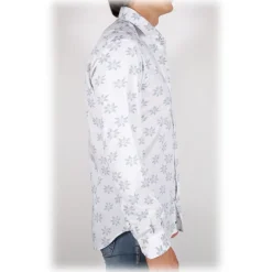 Poggianti 1985 - Fil Coupe Shirt with Pocket - Handmade in Italy - New Luxury Exclusive Collection - Avvenice