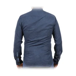 Poggianti 1985 - Flannel Shirt with Fantasy Contrasts - Handmade in Italy - New Luxury Exclusive Collection - Avvenice