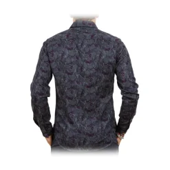 Poggianti 1985 - Floral Patterned Flannel Shirt - Handmade in Italy - New Luxury Exclusive Collection - Avvenice