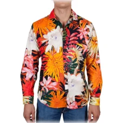 Poggianti 1985 - French Collar Fancy Shirt - Handmade in Italy - New Luxury Exclusive Collection - Avvenice