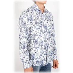 Poggianti 1985 - French Collar Fancy Shirt - Handmade in Italy - New Luxury Exclusive Collection - Avvenice