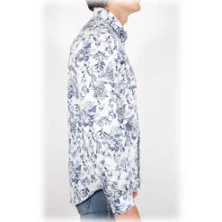 Poggianti 1985 - French Collar Fancy Shirt - Handmade in Italy - New Luxury Exclusive Collection - Avvenice