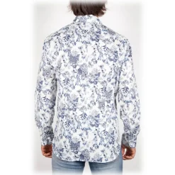 Poggianti 1985 - French Collar Fancy Shirt - Handmade in Italy - New Luxury Exclusive Collection - Avvenice