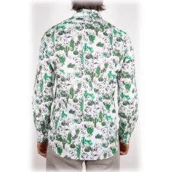 Poggianti 1985 - French Collar Fancy Shirt - Handmade in Italy - New Luxury Exclusive Collection - Avvenice