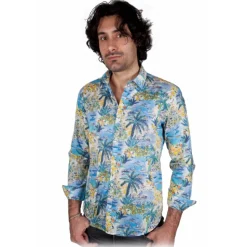 Poggianti 1985 - Italian Collar Patterned Shirt - Handmade in Italy - New Luxury Exclusive Collection - Avvenice