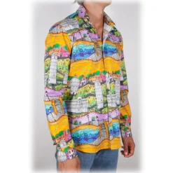 Poggianti 1985 - Italian Collar Patterned Shirt - Handmade in Italy - New Luxury Exclusive Collection - Avvenice