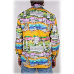 Poggianti 1985 - Italian Collar Patterned Shirt - Handmade in Italy - New Luxury Exclusive Collection - Avvenice