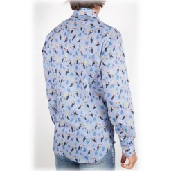 Poggianti 1985 - Italian Collar Patterned Shirt - Handmade in Italy - New Luxury Exclusive Collection - Avvenice