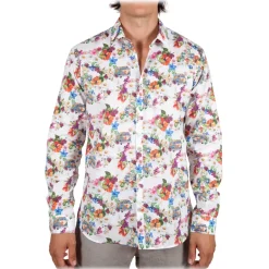 Poggianti 1985 - Italian Collar Patterned Shirt - Handmade in Italy - New Luxury Exclusive Collection - Avvenice