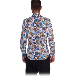 Poggianti 1985 - Light Blue Soft Collar Fantasy Shirt - Handmade in Italy - New Luxury Exclusive Collection - Avvenice