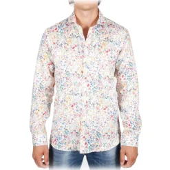 Poggianti 1985 - Linen Fantasy Shirt French Collar - Handmade in Italy - New Luxury Exclusive Collection - Avvenice