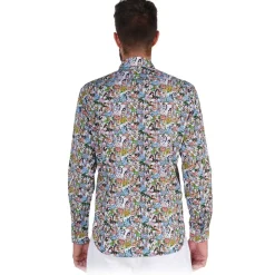 Poggianti 1985 - Multicolor Soft Collar Fantasy Shirt - Handmade in Italy - New Luxury Exclusive Collection - Avvenice
