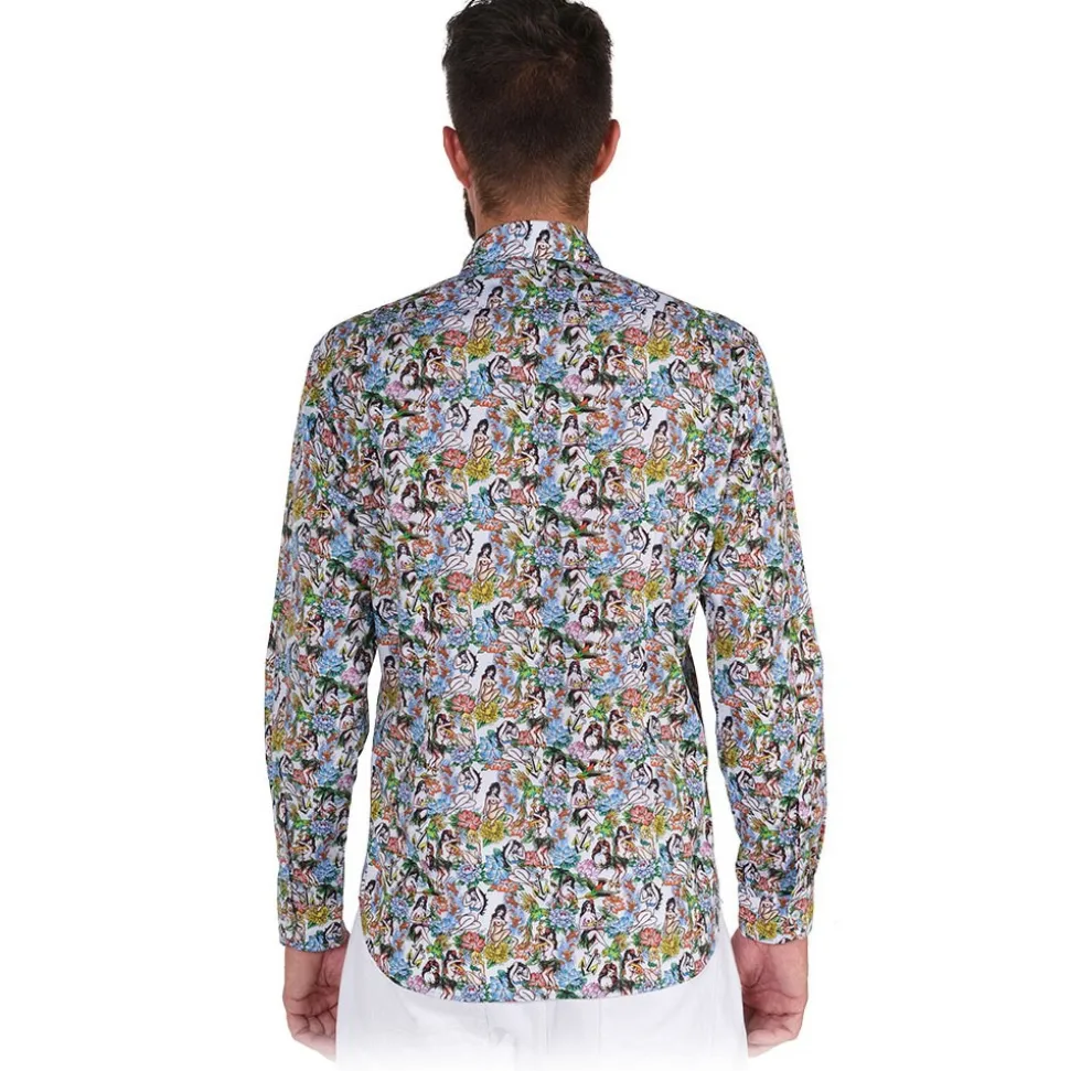 Poggianti 1985 - Multicolor Soft Collar Fantasy Shirt - Handmade in Italy - New Luxury Exclusive Collection - Avvenice