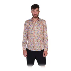 Poggianti 1985 - Multicolor Soft Collar Fantasy Shirt - Handmade in Italy - New Luxury Exclusive Collection - Avvenice