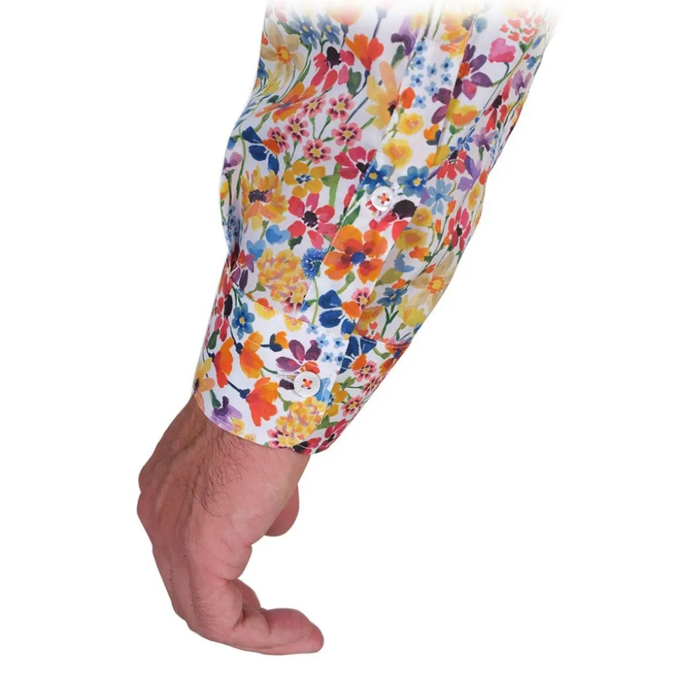 Poggianti 1985 - Multicolor Soft Collar Fantasy Shirt - Handmade in Italy - New Luxury Exclusive Collection - Avvenice