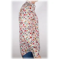 Poggianti 1985 - Multicolor Soft Collar Shirt - Handmade in Italy - New Luxury Exclusive Collection - Avvenice