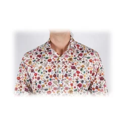 Poggianti 1985 - Multicolor Soft Collar Shirt - Handmade in Italy - New Luxury Exclusive Collection - Avvenice