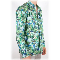 Poggianti 1985 - Multicolor Soft Collar Shirt - Handmade in Italy - New Luxury Exclusive Collection - Avvenice