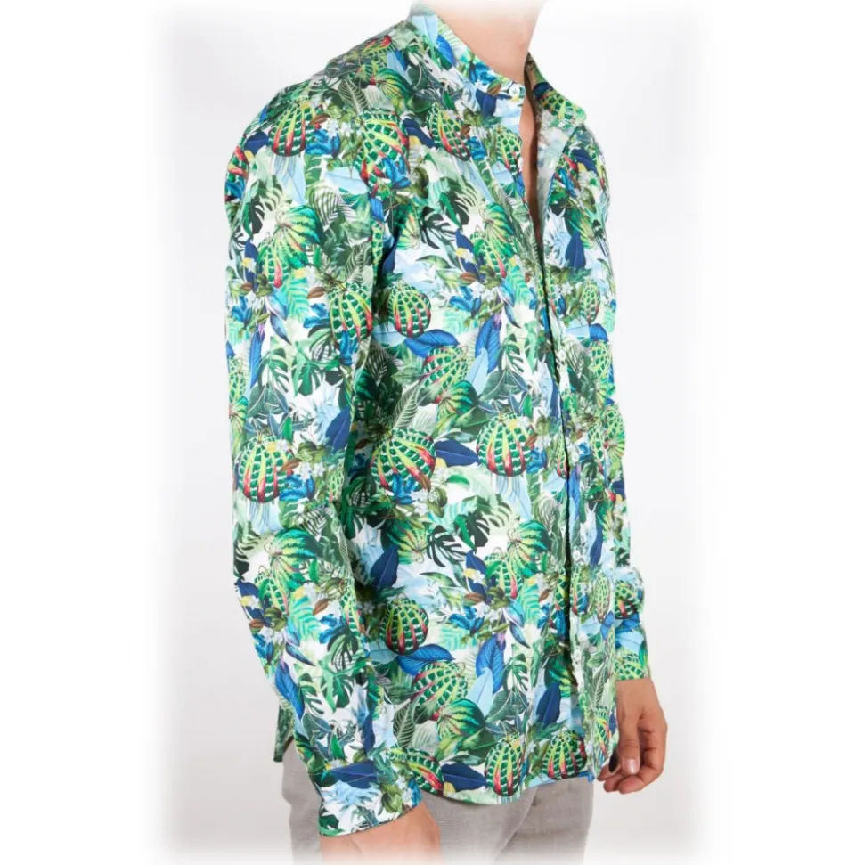 Poggianti 1985 - Multicolor Soft Collar Shirt - Handmade in Italy - New Luxury Exclusive Collection - Avvenice