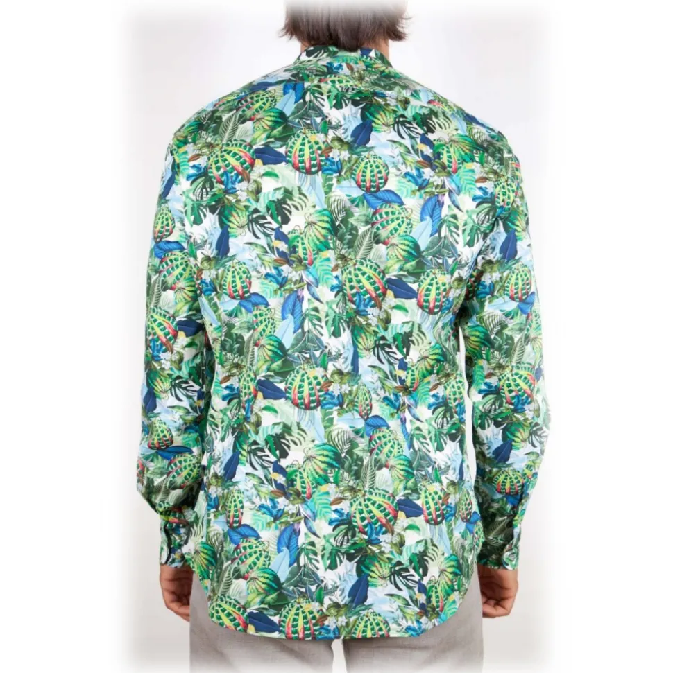 Poggianti 1985 - Multicolor Soft Collar Shirt - Handmade in Italy - New Luxury Exclusive Collection - Avvenice