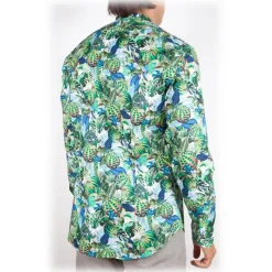 Poggianti 1985 - Multicolor Soft Collar Shirt - Handmade in Italy - New Luxury Exclusive Collection - Avvenice