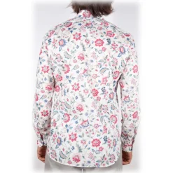 Poggianti 1985 - Multicolor Soft Collar Shirt - Handmade in Italy - New Luxury Exclusive Collection - Avvenice