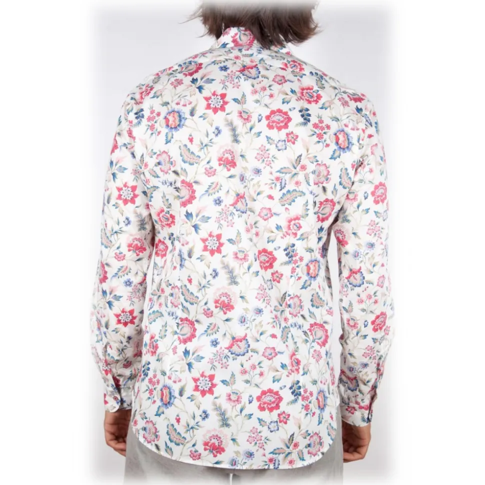 Poggianti 1985 - Multicolor Soft Collar Shirt - Handmade in Italy - New Luxury Exclusive Collection - Avvenice