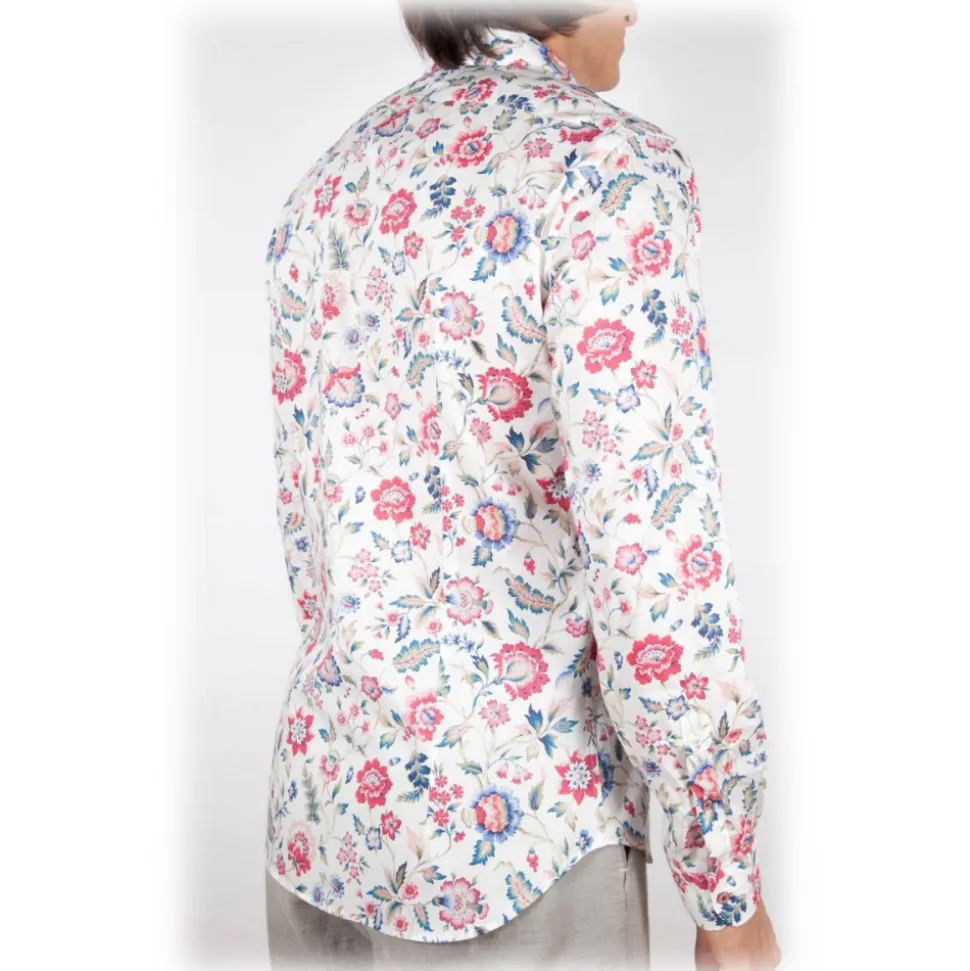 Poggianti 1985 - Multicolor Soft Collar Shirt - Handmade in Italy - New Luxury Exclusive Collection - Avvenice