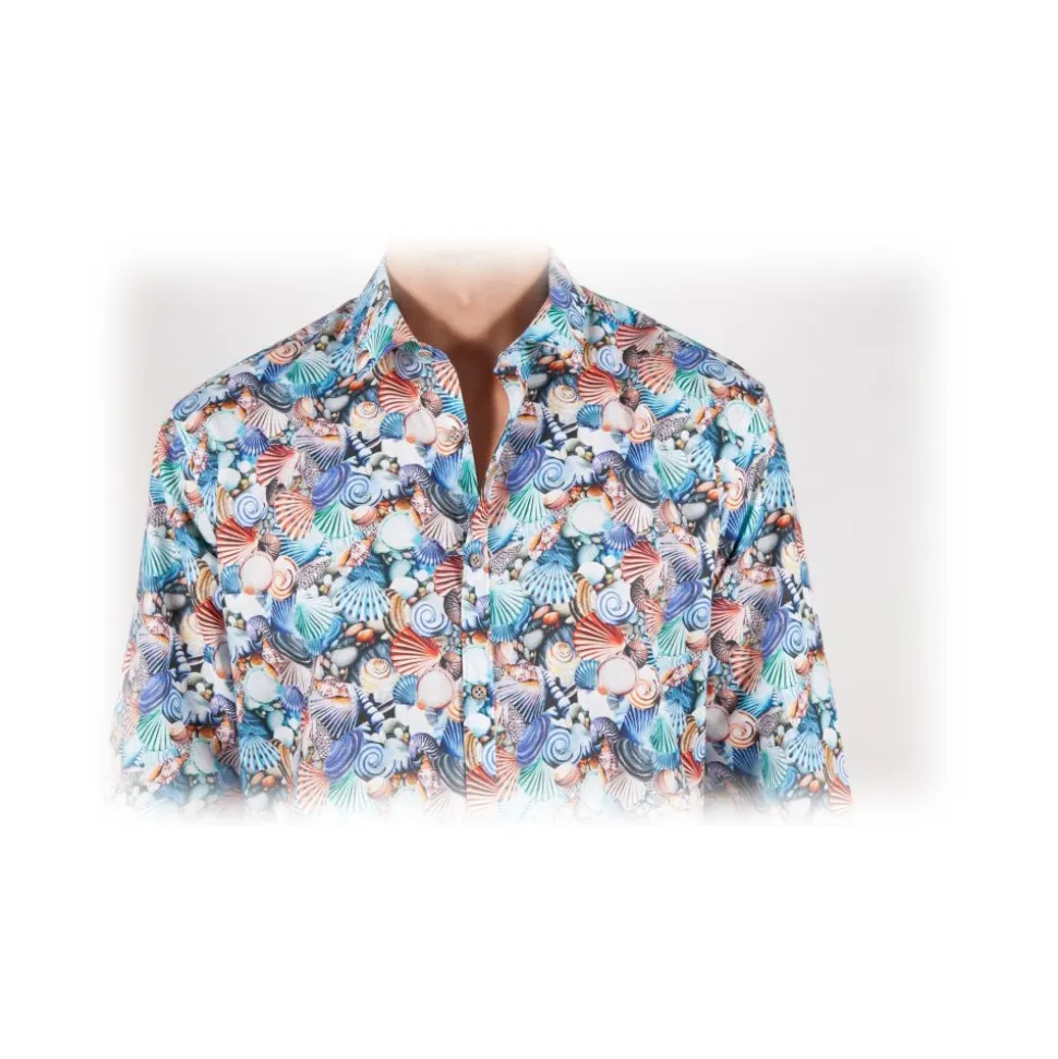 Poggianti 1985 - Multicolor Soft Collar Shirt - Handmade in Italy - New Luxury Exclusive Collection - Avvenice