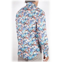 Poggianti 1985 - Multicolor Soft Collar Shirt - Handmade in Italy - New Luxury Exclusive Collection - Avvenice