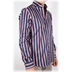 Poggianti 1985 - Multicolor Soft Collar Shirt - Handmade in Italy - New Luxury Exclusive Collection - Avvenice